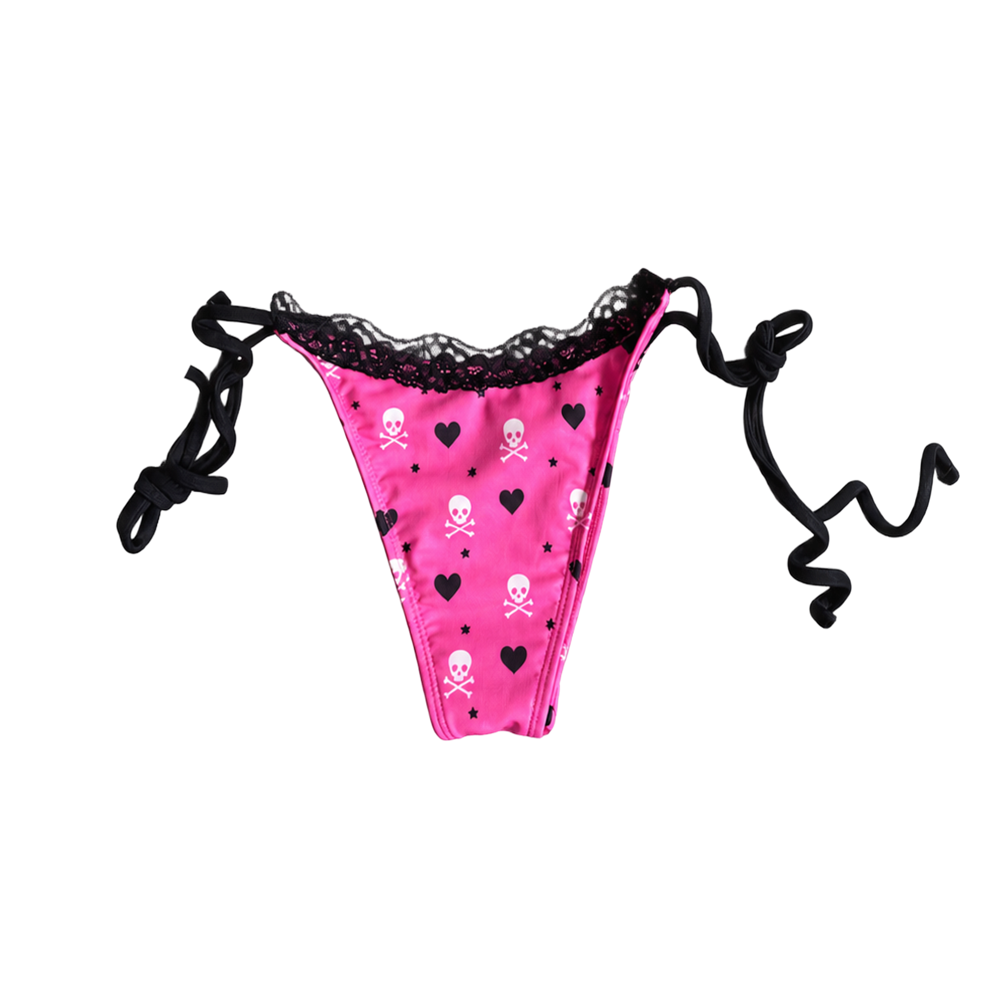 Skull Bikini Bottoms - Pink