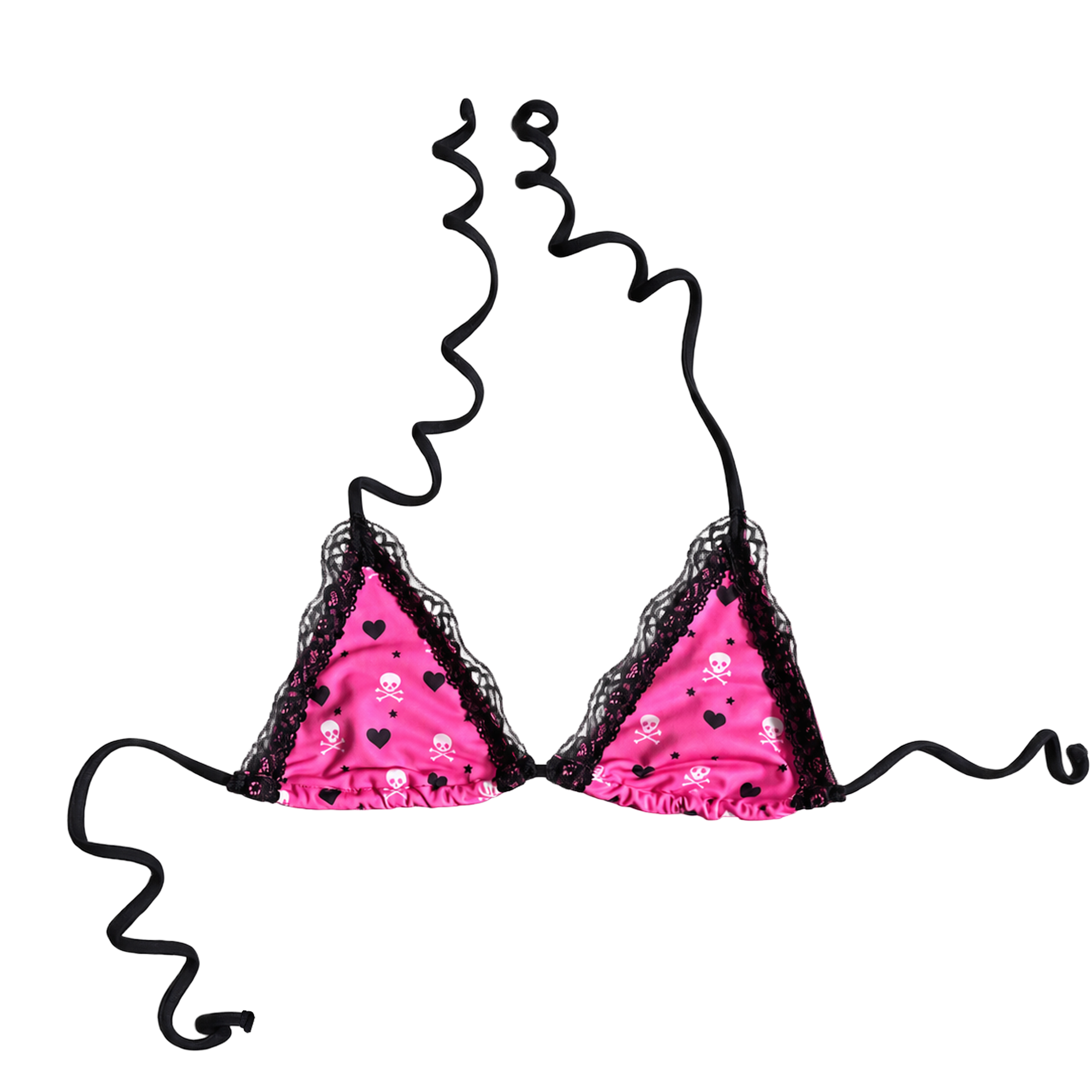 Skull Bikini Top - Pink